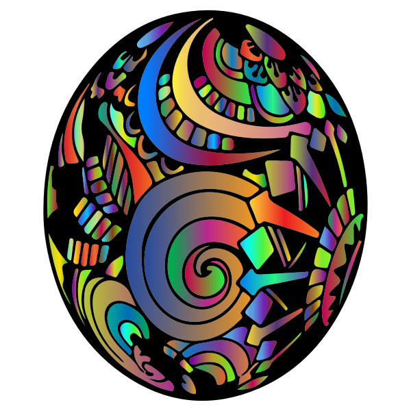 SVG Easter Egg Prismatic Pattern
