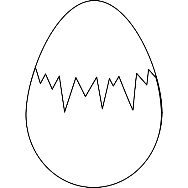SVG Easter egg white whith fracture