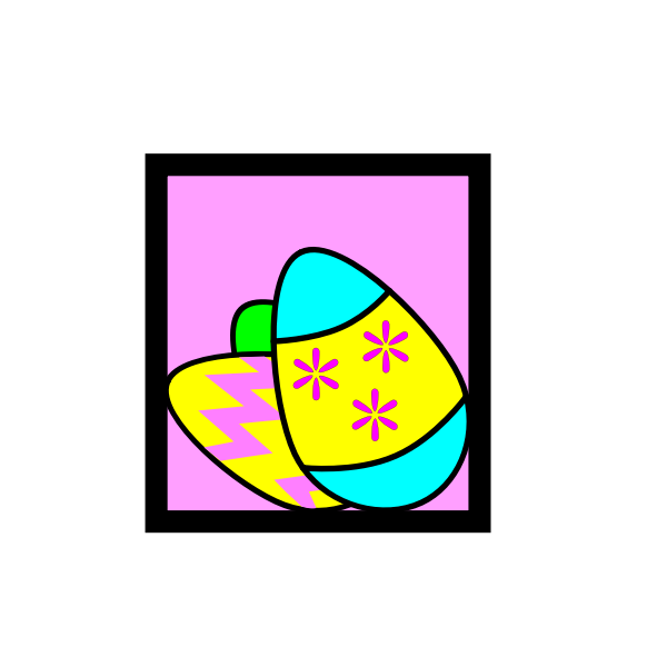 SVG Easter eggs vector image