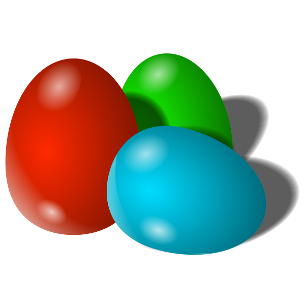 SVG Easter eggs vector image