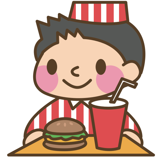 SVG Eating burger