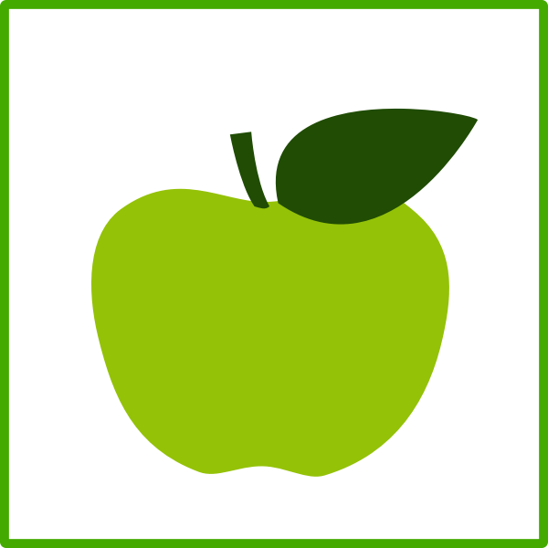 SVG Eco apple vector icon