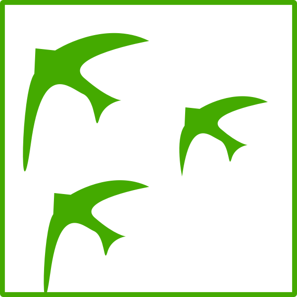 SVG Eco birds in flight vector icon