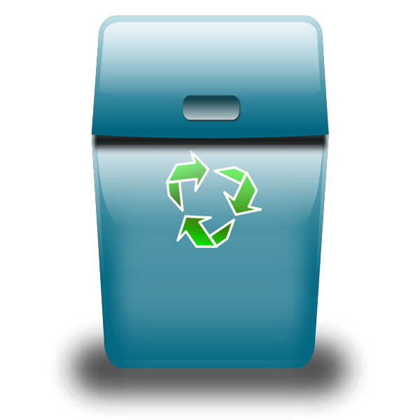SVG Eco blue recycle bin icon vector illustration