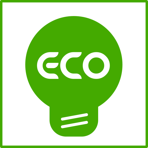SVG Eco bulb icon vector image
