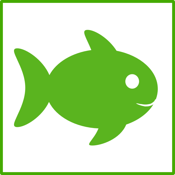 SVG Eco fish vector icon