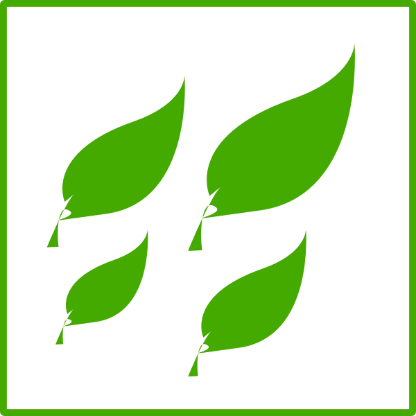 SVG Eco green leaves icon vector image