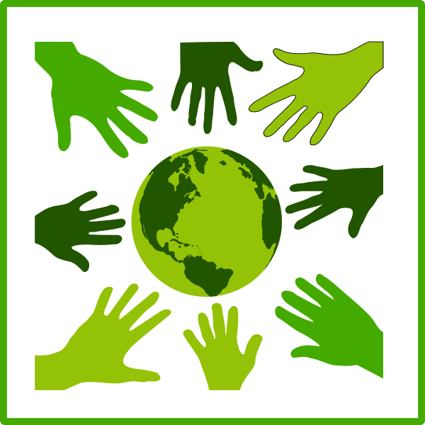 SVG Eco green solidarity icon vector illustration