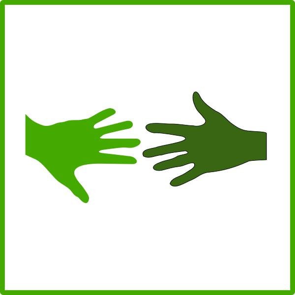 SVG Eco hands icon vector image