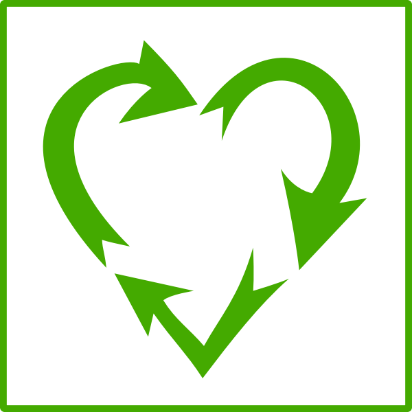 SVG Eco love recycling vector icon