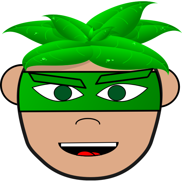 SVG Eco man039s head
