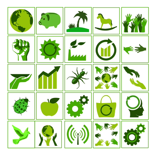 SVG Eco vector icon set