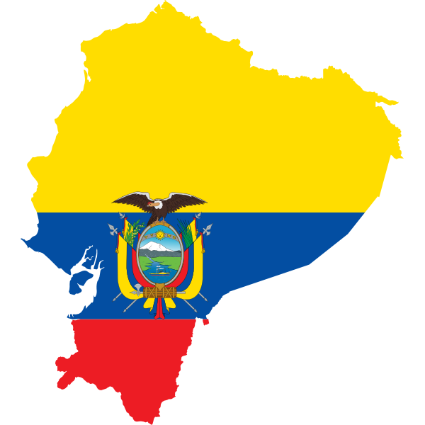 SVG Ecuador flag map