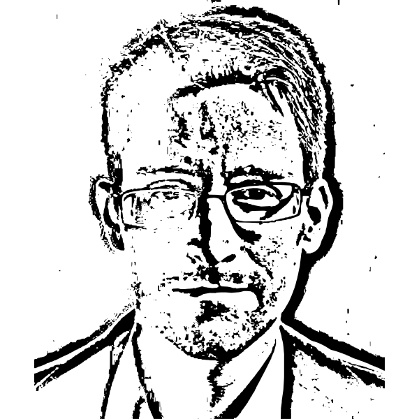 SVG Edward Snowden stylized