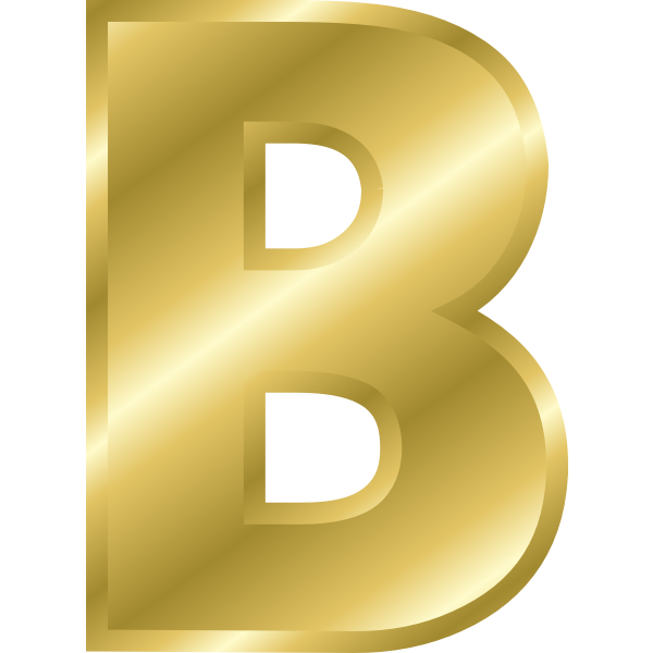 SVG Effect Letters alphabet gold