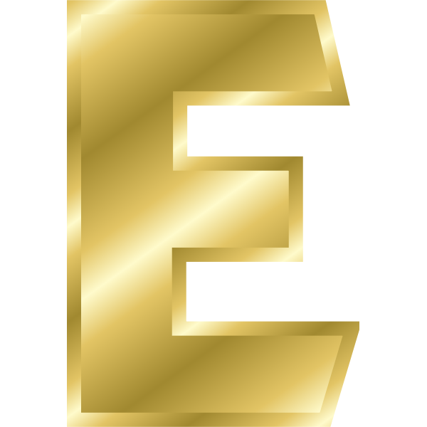SVG Effect Letters alphabet gold