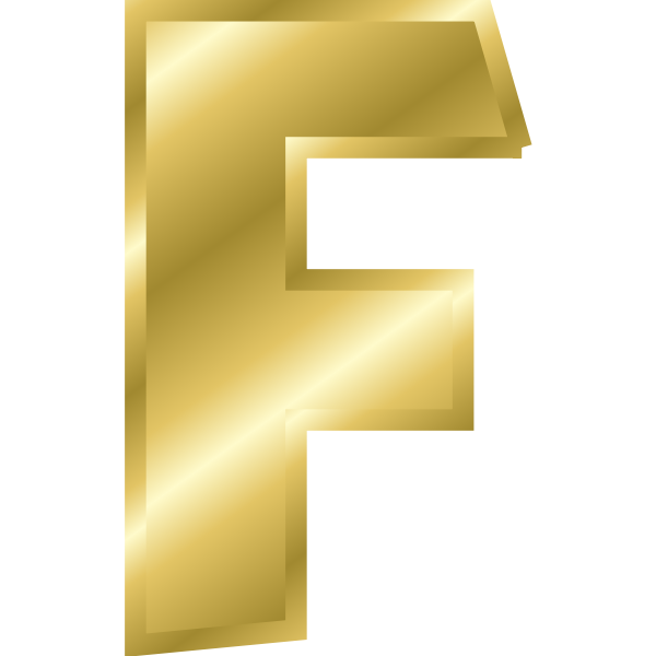 SVG Effect Letters alphabet gold