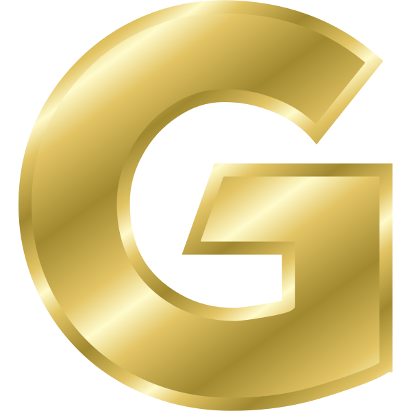 SVG Effect Letters alphabet gold