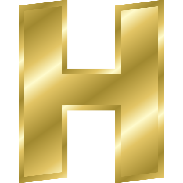 SVG Effect Letters alphabet gold