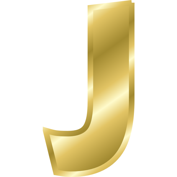 SVG Effect Letters alphabet gold