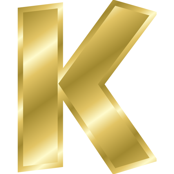 SVG Effect Letters alphabet gold
