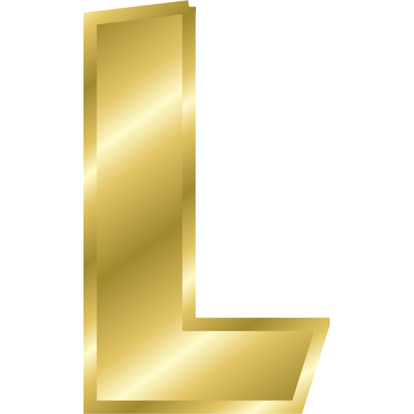 SVG Effect Letters alphabet gold