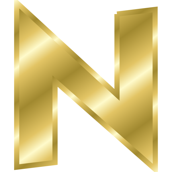 SVG Effect Letters alphabet gold
