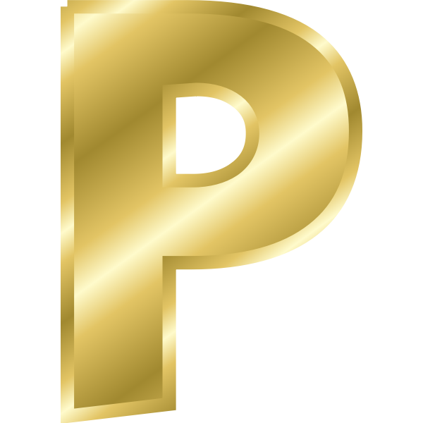 SVG Effect Letters alphabet gold