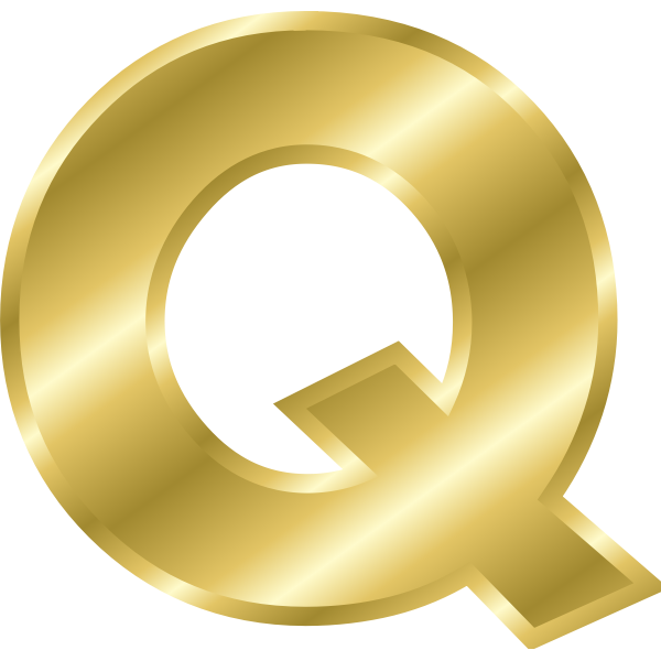 SVG Effect Letters alphabet gold