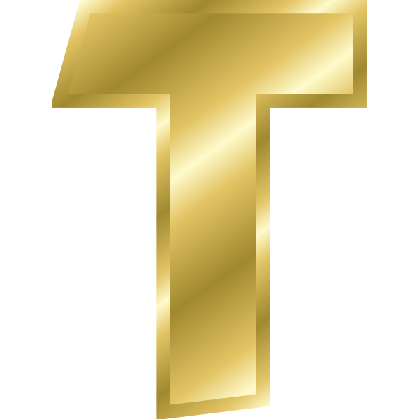 SVG Effect Letters alphabet gold