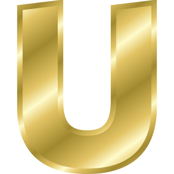 SVG Effect Letters alphabet gold