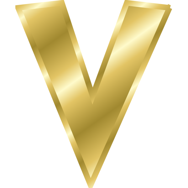 SVG Effect Letters alphabet gold