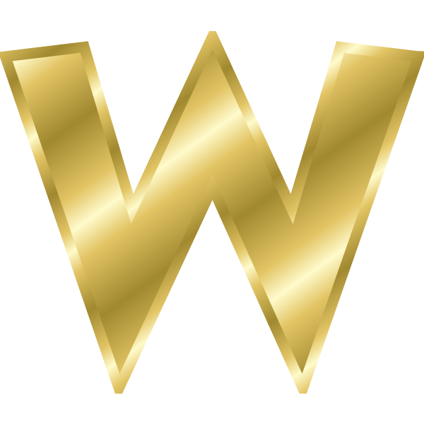 SVG Effect Letters alphabet gold