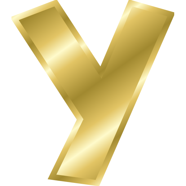 SVG Effect Letters alphabet gold