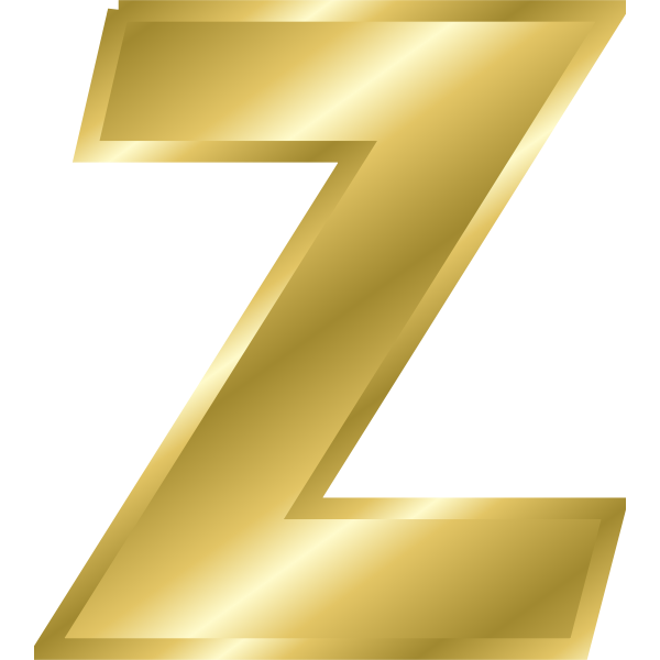 SVG Effect Letters alphabet gold