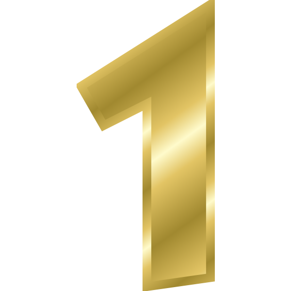 SVG Effect Letters alphabet gold