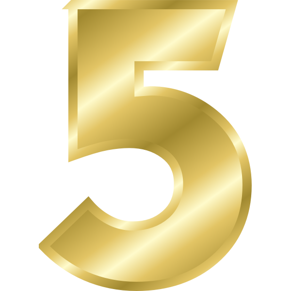 SVG Effect Letters alphabet gold