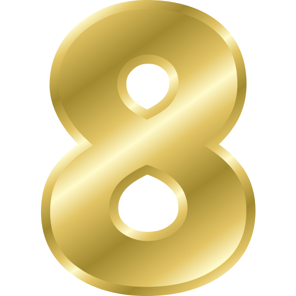 SVG Effect Letters alphabet gold