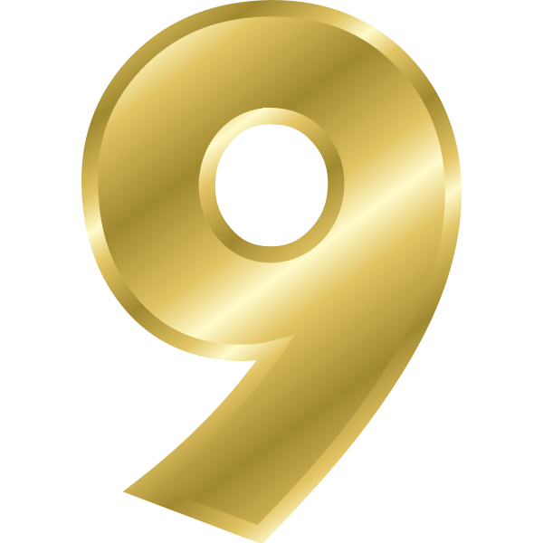 SVG Effect Letters alphabet gold