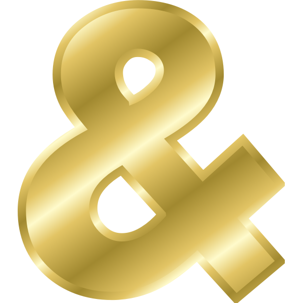 SVG Effect Letters alphabet gold
