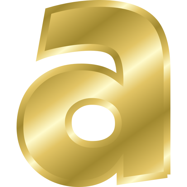 SVG Effect Letters alphabet gold