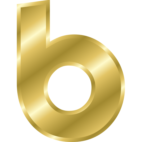 SVG Effect Letters alphabet gold