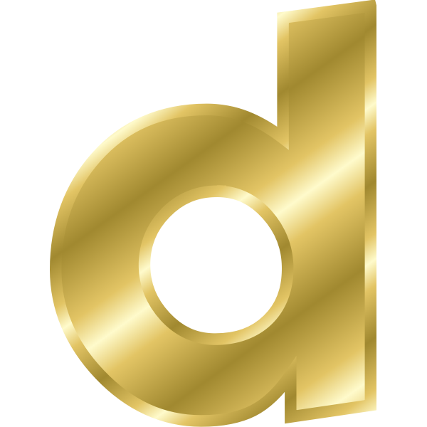 SVG Effect Letters alphabet gold