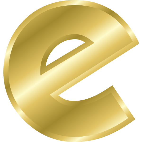 SVG Effect Letters alphabet gold