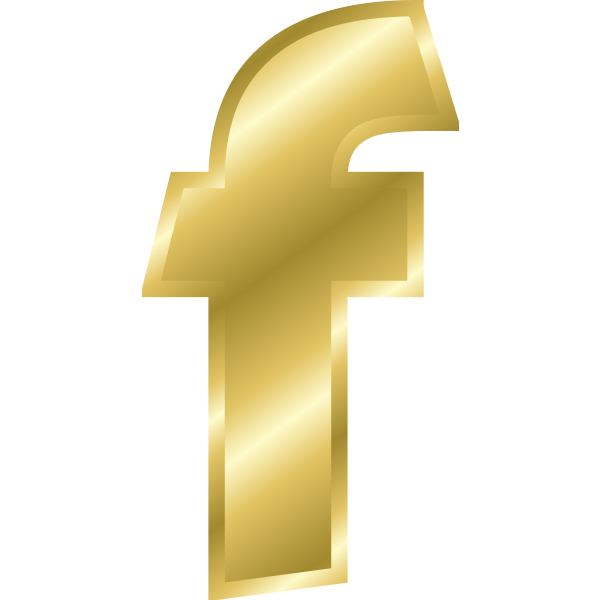 SVG Effect Letters alphabet gold