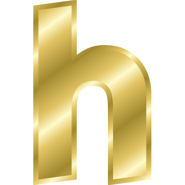 SVG Effect Letters alphabet gold