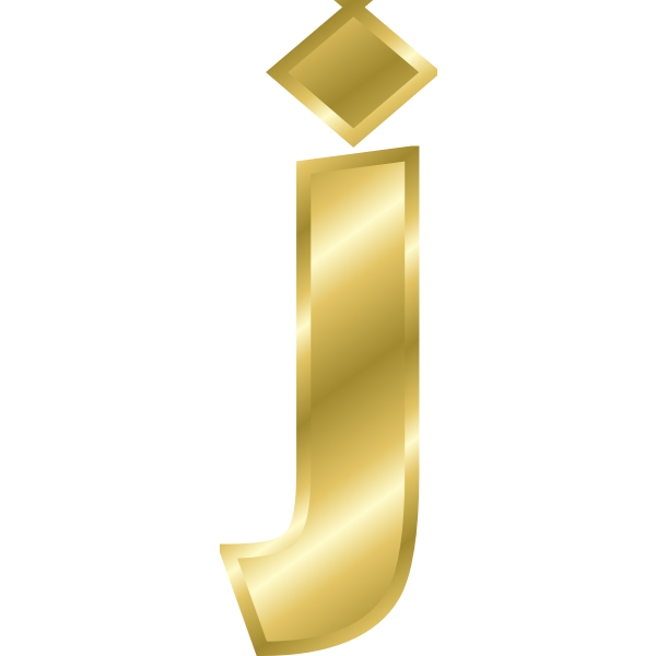 SVG Effect Letters alphabet gold