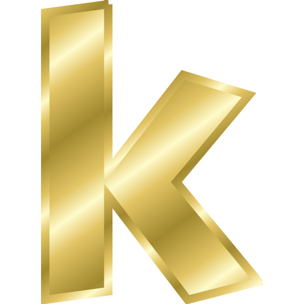 SVG Effect Letters alphabet gold