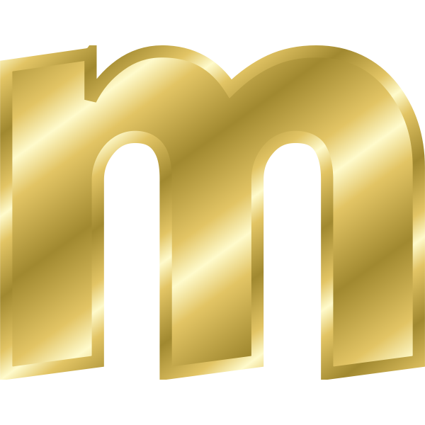 SVG Effect Letters alphabet gold