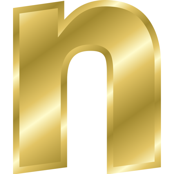 SVG Effect Letters alphabet gold